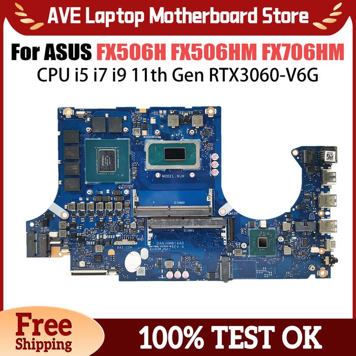 For Asus Tuf Gaming F15 F17 Fx506hm Fx706hm Tuf506hm Tuf706hm Da0njhmbah0  Laptop Motherboard I5 I7i9 Rtx3060v6g