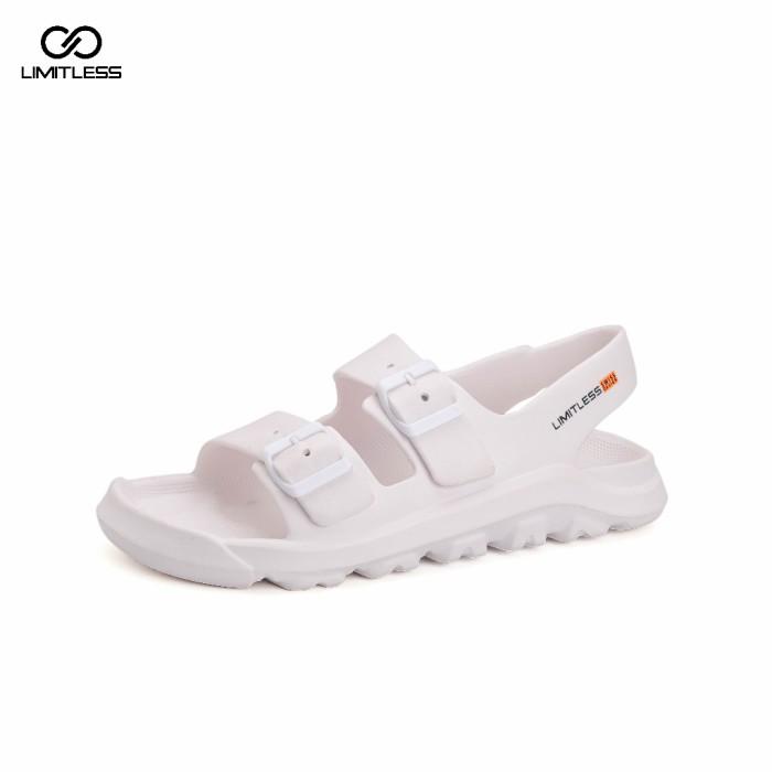 Gambar LIMITLESS Sendal Slop Pria Tali Casual Sepatu Sandal Pria Terbaru Eva - WHITE, 40 dari niksrc undefined Tokopedia