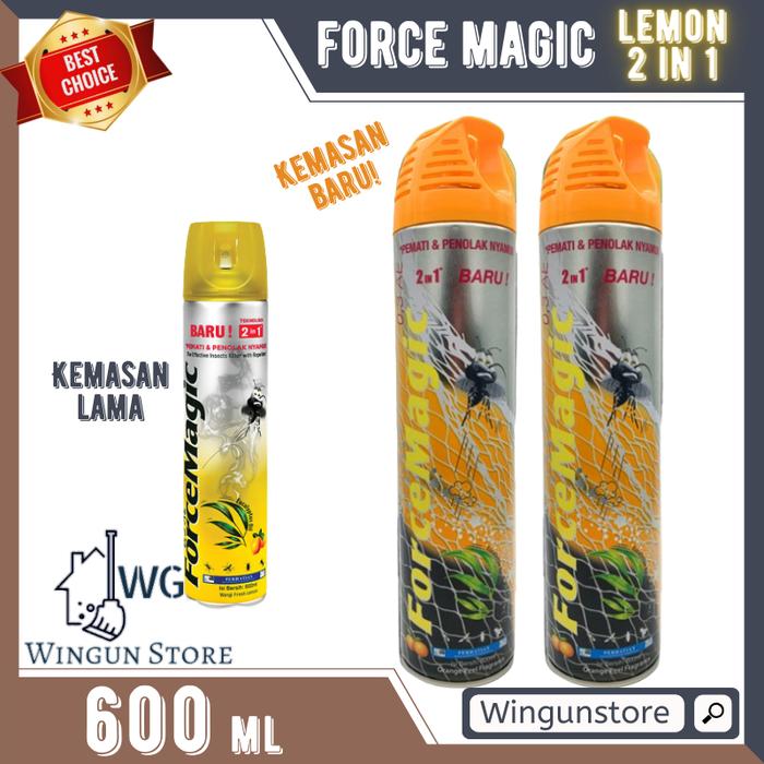 Gambar NEW FORCE MAGIC 600ml 2in1 Lemon Kuning Obat nyamuk semprot force magic 600ml dari iibbuussaarrttiinniiii undefined Tokopedia