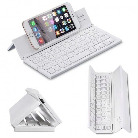 Gambar ZD038 - Universal Portable Mini Wireless Foldable Bluetooth Keyboard - Putih dari Tanaga Online Shop undefined Tokopedia