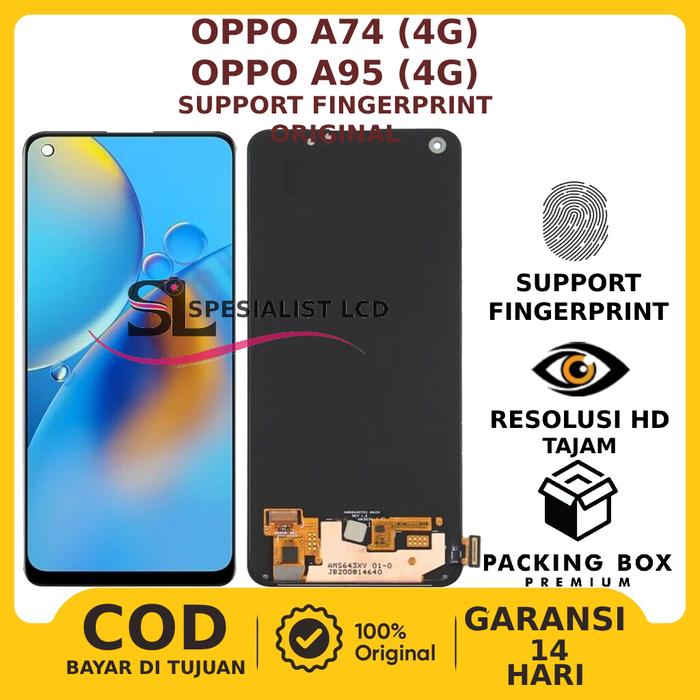 Gambar LCD OPPO A74 (4G)/ OPPO A95 (4G) ORIGINAL SUPPORT FINGERPRINT FULLSET GARANSI dari Specialistlcd undefined Tokopedia