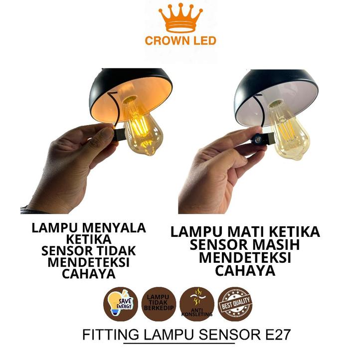 Lampu Otomatis Fitting Sensor Cahaya E27
