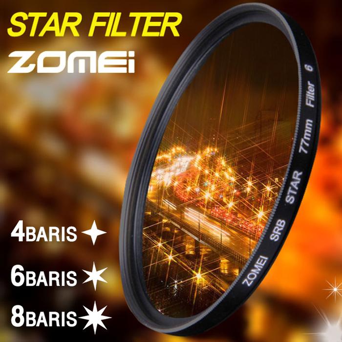 Gambar Filter Starlight Efek ZOMEI 4/6/8 Poin Starburst - Filter Bintang 40.5-82MM Filter Starlight Efek 6 Poin Starburst / Filter Bintang Starburst Filter Line 4/6/8 by ZOMEI Series CPL ND UV Filters dari dinakaza undefined Tokopedia