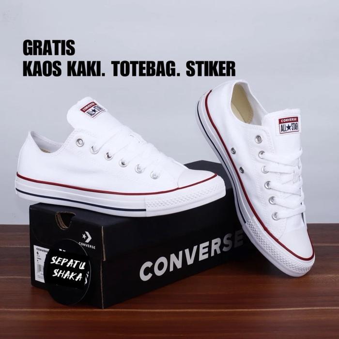 Jual [DISKON] Sepatu Converse Low White Original All Star Classic