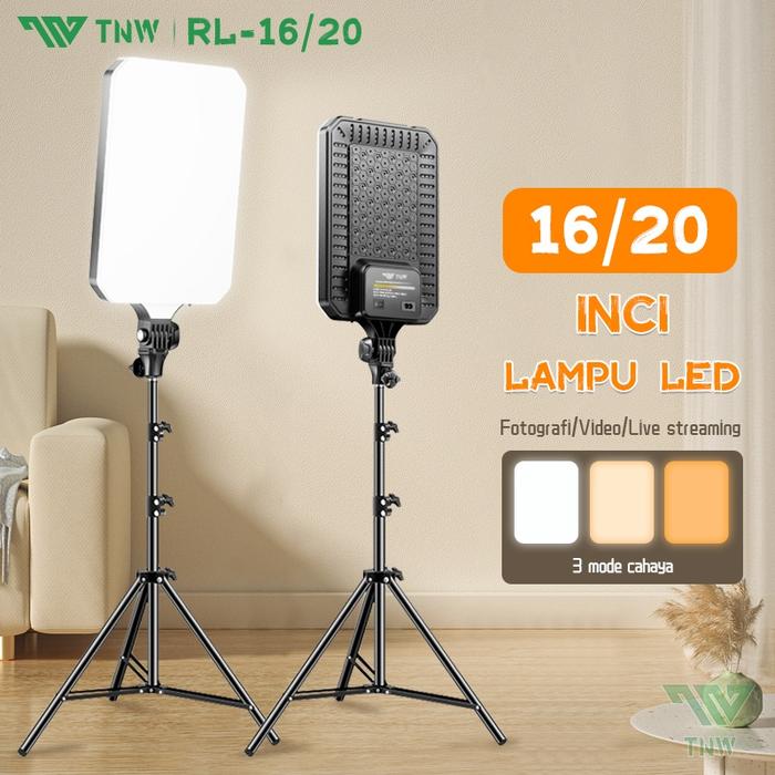 Jual TNW Lampu Foto 16/20 Inch LED Video Light Studio Lighting