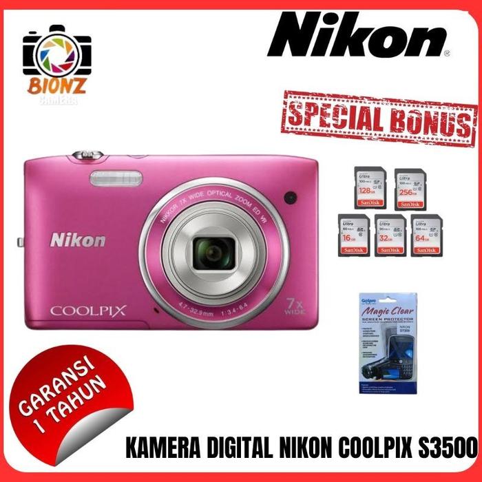 Gambar KAMERA NIKON COOLPIX S3500 / NIKON COOLPIX S3500 / CAMERA NIKON S3500 dari sissypriscillia undefined Tokopedia