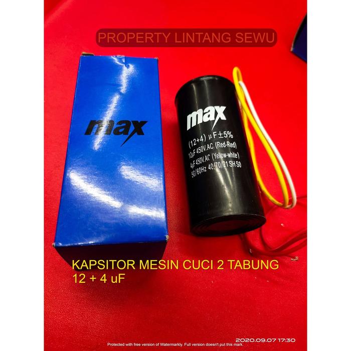 Gambar KapBul 12+4 UF Capasitor Kapasitor Mesin Cuci 2 Tabung 12 + 4 Mikro 450 Volt dari DataGrip Store undefined Tokopedia