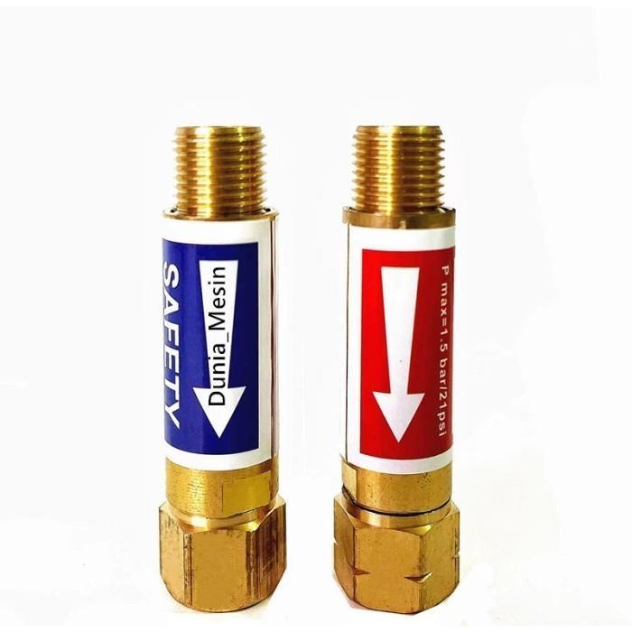 Gambar Flashback Arrestor Regualtor Gas Cutting Torch Oxy Ace LPG Flash Back Oxygen Acetylene - Reg Oxy - Untuk RAGULATOR, ACE dari Welding Home undefined Tokopedia