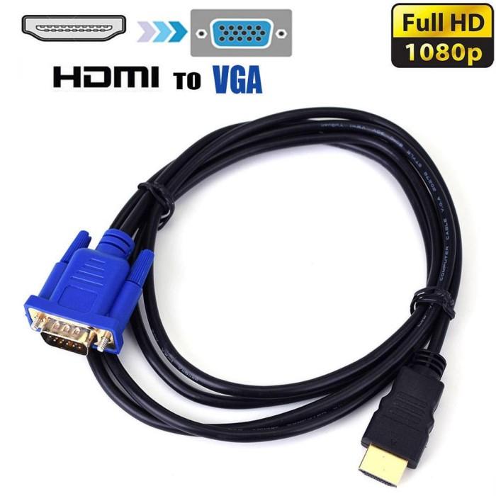Jual HDMI-compatible To VGA 1080P Full-size HD Cable Video