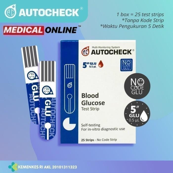 Gambar AUTOCHECK STRIP ASAM URAT URIC ACID ISI 50 PER BOX MEDICALONLINE - GULA ISI 25 dari MEDICAL ONLINE_NEW undefined Tokopedia