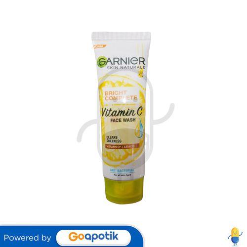 Gambar GARNIER BRIGHT COMPLETE VITAMIN C FACE WASH 50 ML TUBE dari Apotek Eva Jaya by GoApotik undefined Tokopedia