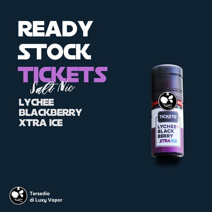 Gambar Stok Baru Tickets Lychee Blackberry Xtra Ice Salt Nic Liquid EJM - 25MG dari yusuf204 undefined Tokopedia
