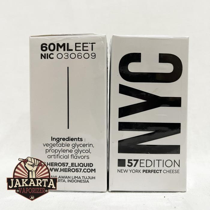 Gambar Stok Baru NYC NEW YORK PERFECT CHEESE 60ML BY HERO57 R57 LIQUID VAPOR - 3MG dari yusuf204 undefined Tokopedia