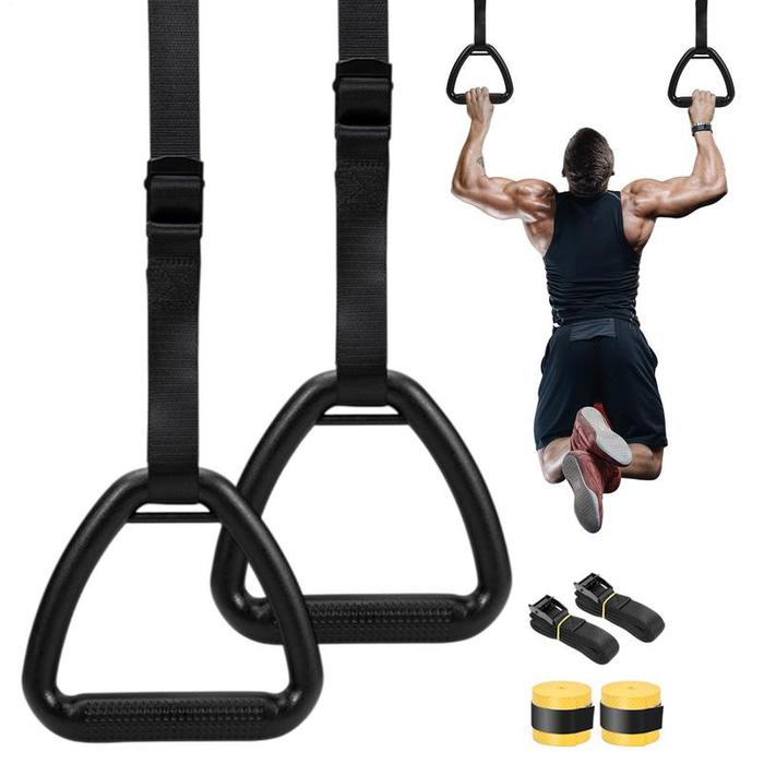 Jual Calisthenics Rings Pull Up Rings for Adults Non-Slip Exercise