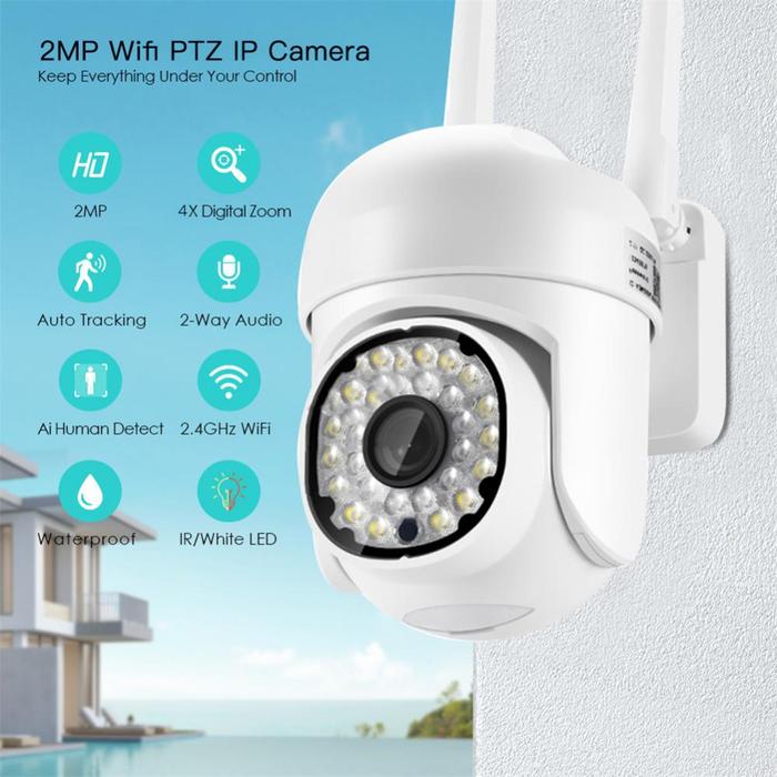 Jual Mini PTZ Network Camera HD 1080P 2MP Surveillance IP Cam Auto