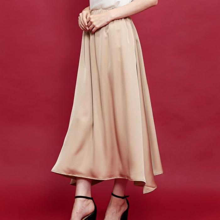 Gambar [JENN&ROSE] Rok Satin Layla Model A-Line /Flare - Coksu dari Jenn &amp; Rose Official undefined Tokopedia