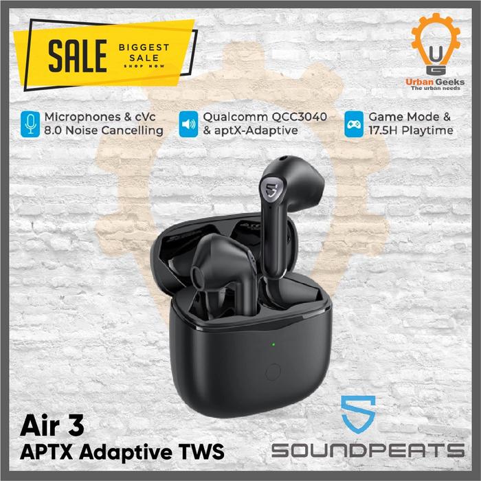 Jual SoundPEATS Air3 TWS APTX Adaptive True Wireless Earbuds Air