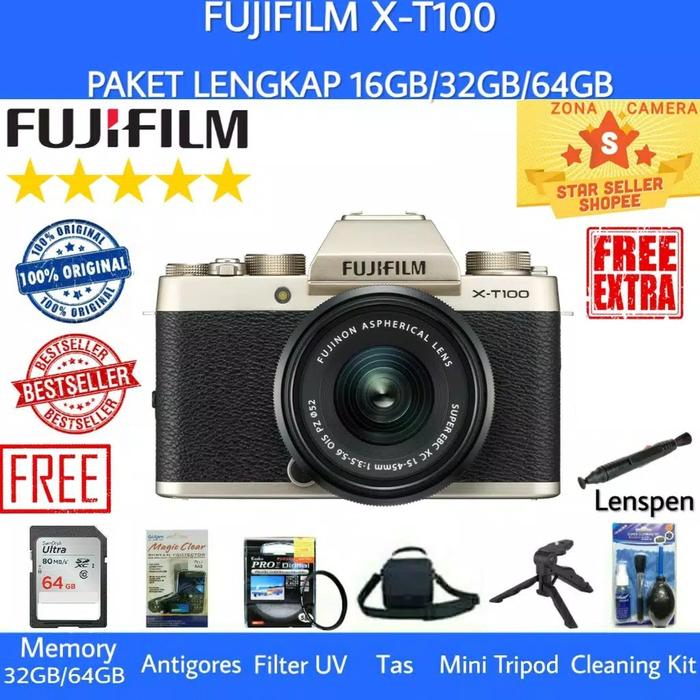 Jual FUJIFILM X-T100 FUJIFILM XT100 KIT 15-45MM OIS PZ WIFI
