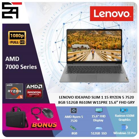 Lenovo Ideapad Slim 15 Ryzen 7520 Ram 8gb 512gb Ssd Radeon 610m