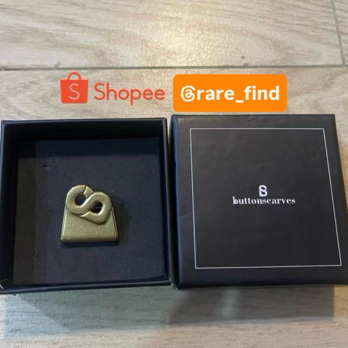 Best Saller New Ready Original Buttonscarves Miniature Hold Me Bag Tas  Petite Round Brooch Signature Pin Brooch Gold Peniti Mini Safety Tiny Bukan 