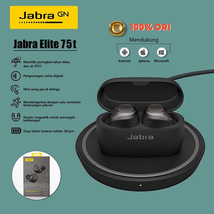Jual Jabra Elite 75t Active Noise Cancellation True Wireless