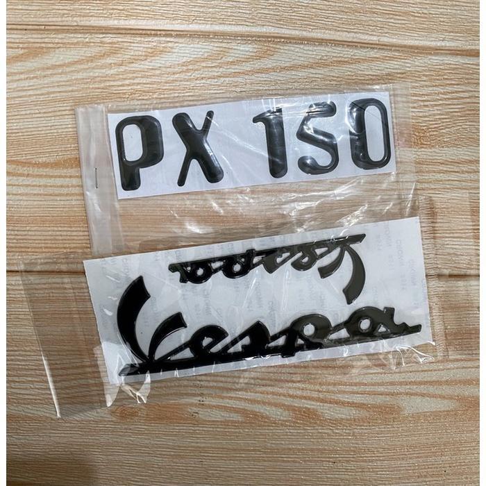 Gambar emblem vespa new px npx tempel timbul original - Hitam, New px dari Garage Vespa Part's undefined Tokopedia