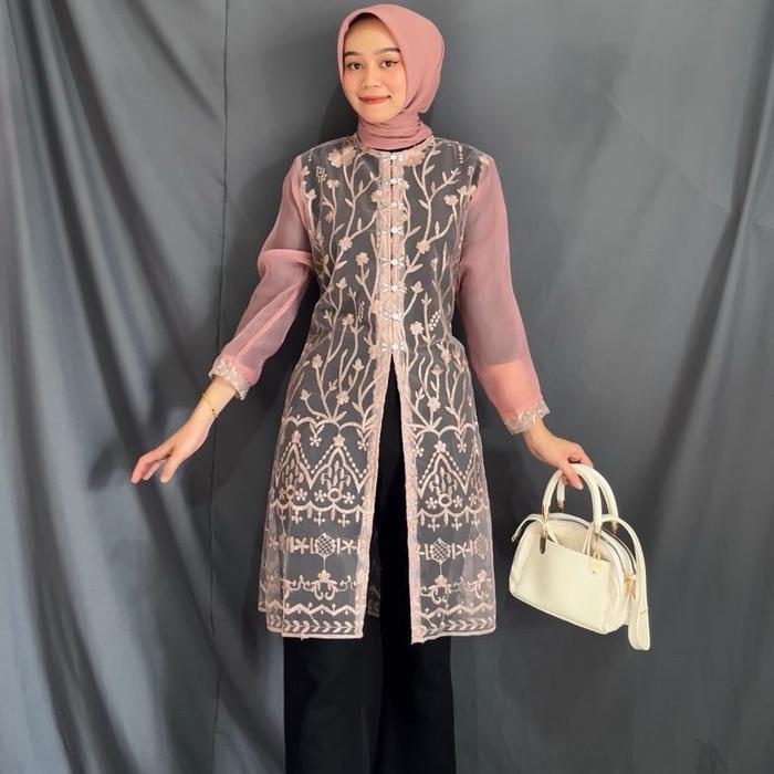 bridesmaid dress brokat hijab Dress Brokat Long Dress Modern Muslimah Bridesmaid Dress Brokat Modern Dress Pesta Hijab Modern Dress