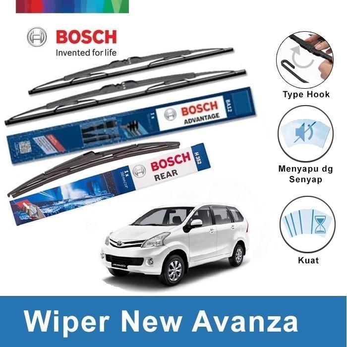 Gambar Bosch Advantage Wiper Sepasang  Depan dan Belakang Mobil Toyota New Avanza 21 & 14 Inci dan H352 - Warna dari BOSCH AUTOMOTIVE STORE undefined Tokopedia
