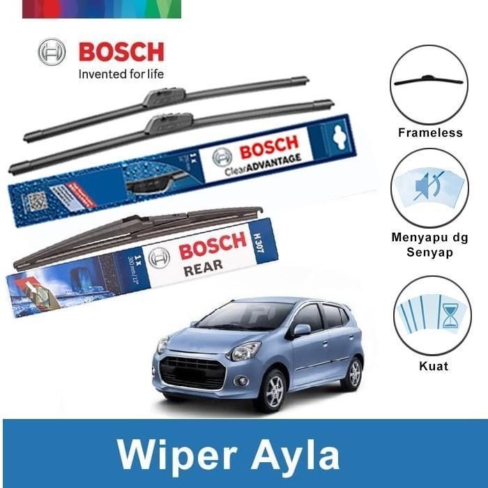 Gambar Bosch Wiper Depan dan Belakang Mobil Daihatsu Ayla Frameless 21 & 14 Inci dan H307 - Warna dari BOSCH AUTOMOTIVE STORE undefined Tokopedia