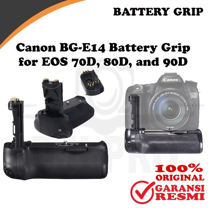 Jual Canon BG-E14 Battery Grip for EOS 70D, 80D, and 90D LP-E6