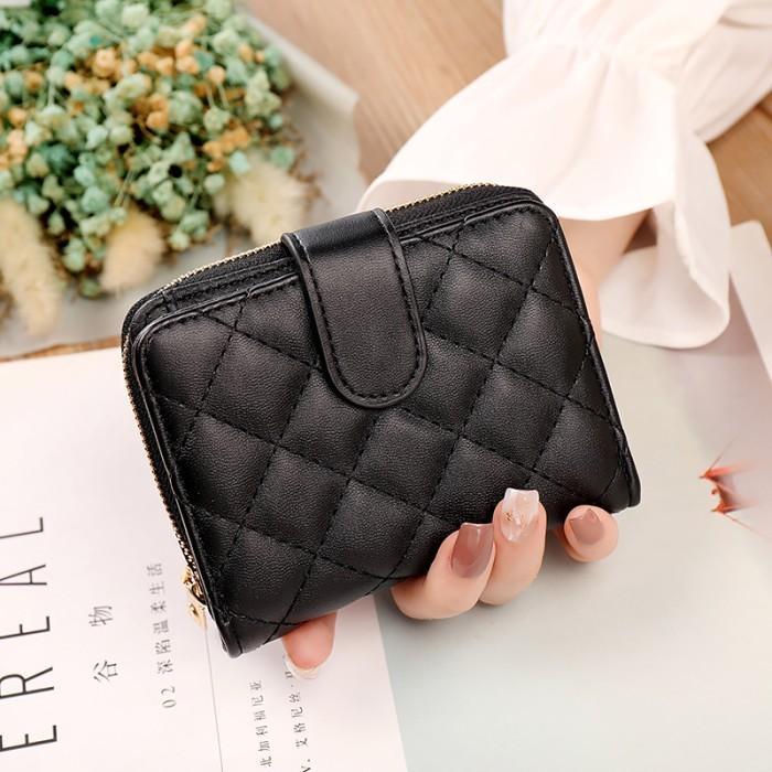 Gambar DOMPET WANITA LIPAT KECIL RUTH KULIT PREMIUM KOREA IMPORT SLOT KARTU - Hitam dari Seville Indonesia Official Store undefined Tokopedia