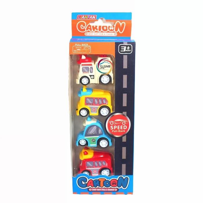 Gambar MAINAN MOBIL CARTOON CAR NO.131-5 MOBIL MINI PULLBACK ISI 4 MAINAN ANAK - Mobil Carton Dus NO131-5 dari gudangmainanbandung undefined Tokopedia
