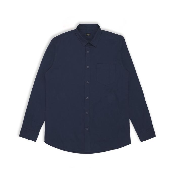 Gambar SHADOW Kemeja Lengan Panjang Shanghai Kerah Slim Fit Navy KPJ02D - M dari Superego co undefined Tokopedia