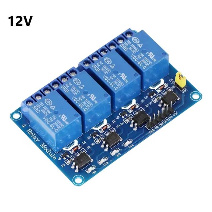 Gambar Module Relay 4 Channel 5V 12V 10A 250VAC 30VDC Optocoupler untuk ARDUINO - 4ch 12 volt dari DAS STORE22 undefined Tokopedia