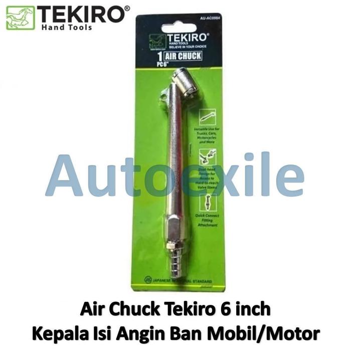 Gambar Tekiro Air Chuck Kepala Isi Angin Model Batang Panjang Original untuk Ban Mobil Motor - Silver dari Autoexile undefined Tokopedia