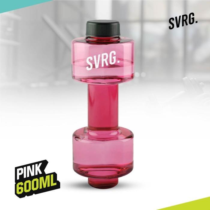 Gambar SVRG Dumbbell Water Bottle - Botol Minum Sport - Dumbbell Barbel 0,6l - Pink dari SVRG Store undefined Tokopedia