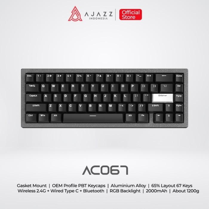 Gambar Ajazz AC067 65% Mechanical Keyboard RGB Hotswappable - GRAY-3MODE, KAILH SWITCH dari PHOENIX GAMING STORE undefined Tokopedia