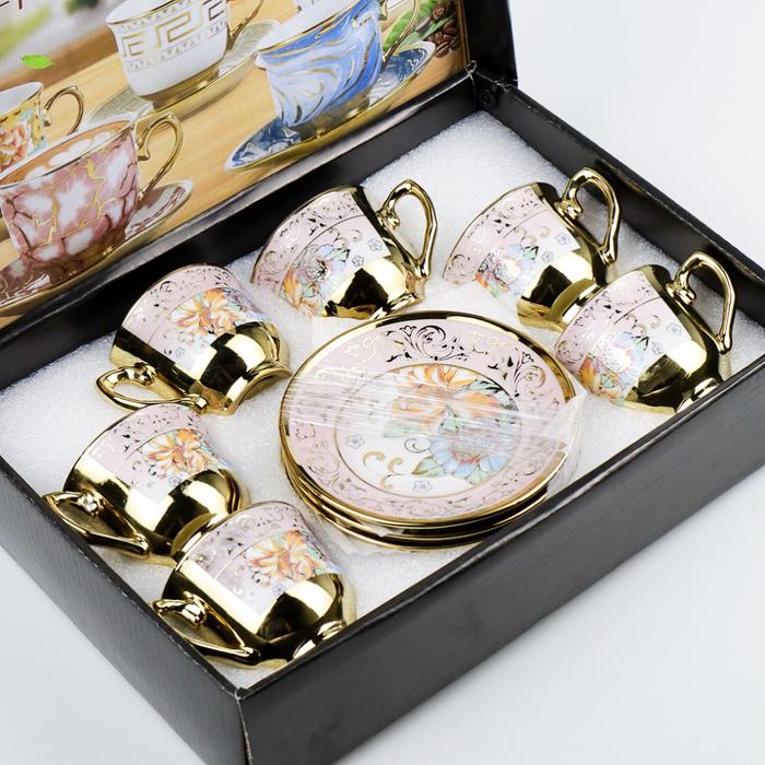 Gambar GELAS MINUMAN CANGKIR KERAMIK MINI SET 6 IN 1 EUROPEAN STYLE UNTUK KOPI & TEH dari HouseHerbal undefined Tokopedia