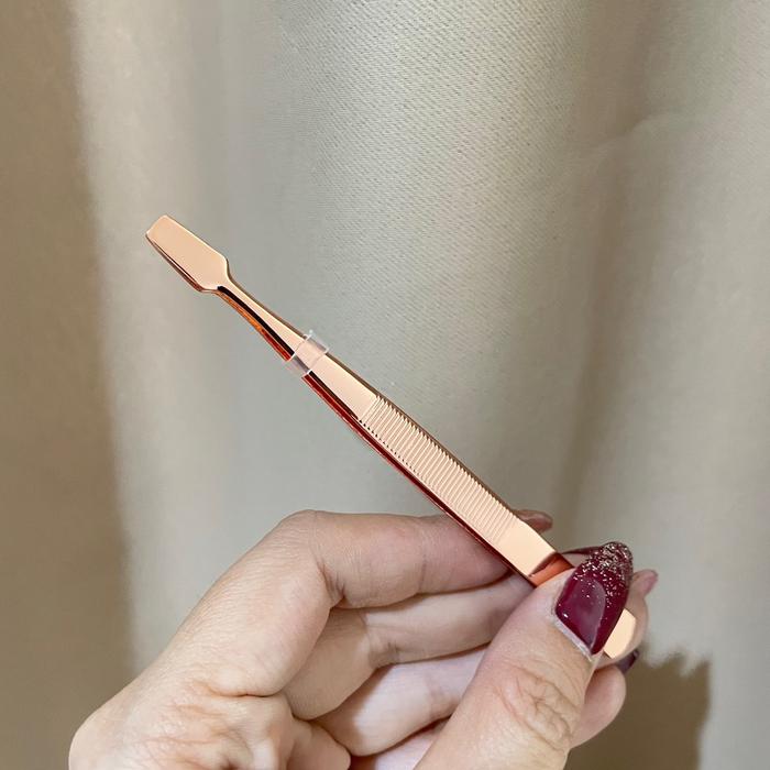 Gambar PINSET BULUMATA UJUNG KOTAK - Stamp Tweezers Philately Stamps Collector Tools Stainless Steel Stamp Tweezers Pencabut - SILVER HIGHQUALITY dari Rich Prosper Beauty_NEW undefined 4 Tokopedia