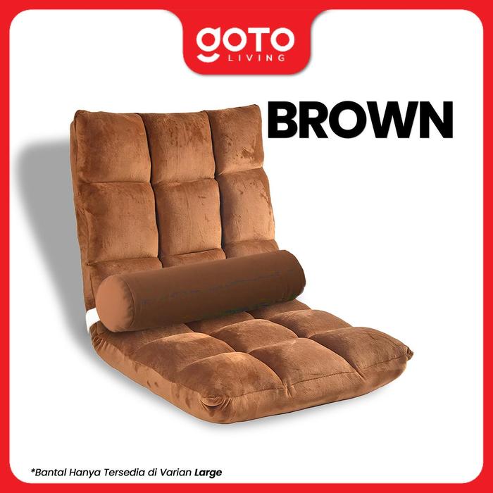 Gambar (Promo Terbatas) Goto [COD] Almero Kursi Lipat Lesehan Sofa Lantai Sandaran Empuk Minimalis Multifungsi - BROWN, SMALL dari Goto Living undefined Tokopedia