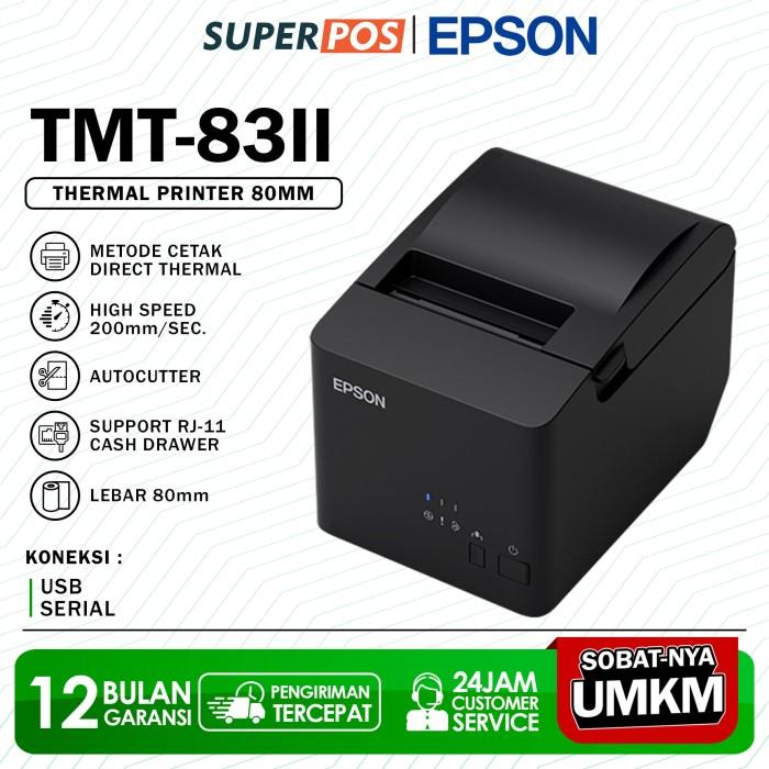 Gambar Printer Thermal Kasir 80mm Auto Cutter Usb Serial Lan Epson TMT82 - Usb Serial dari Super Pos undefined Tokopedia