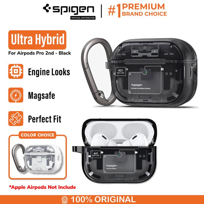 Gambar Case For Apple AirPods Pro 2 Gen Spigen Ultra Hybrid Zero One Cover Casing - Black dari Spigen Indonesia undefined Tokopedia