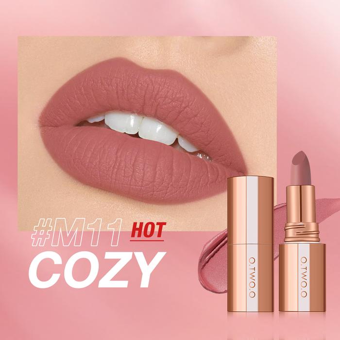 Gambar 【LIVE】O.TWO.O Long-lasting (Need to Wait For Drying)Velvety Mist Texture Lock-in Makeup Technology Misty Kiss Lock Color Matte Lipstick Kosmetik Glaze - #M11  COZY dari otwoo_id undefined Tokopedia