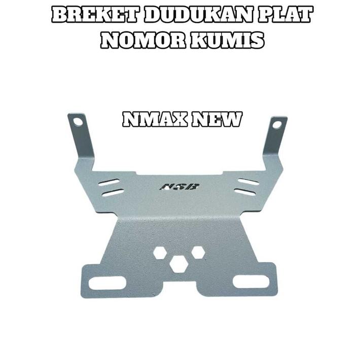 Gambar Breket Plat Nomor Kumis Tatakan plat nomor depan Nmax Old Nmax new - GRAY NMAX NEW, BREKET PLAT KUMIS dari Cleon Racing undefined Tokopedia