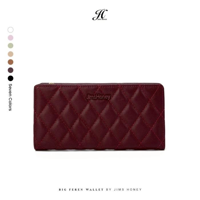 JIMS HONEY Big Feren Wallet Dompet Wanita Panjang Dompet Lipat MAROON