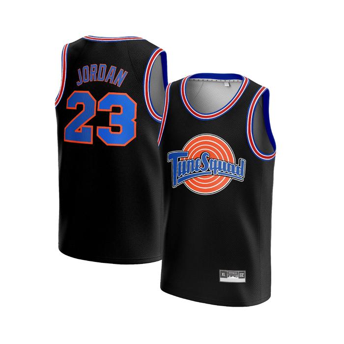 [ORIGINAL] Jersey Michael Jordan Tune Squad #23 HITAM Swingman Bola  Basket Baju Kaos L