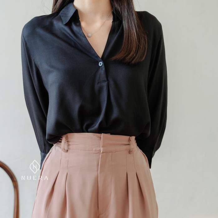 Gambar Nuera Gion Shirt - NU 01 Rayon Tencel - Hitam, S fit to M dari Nuera The Label_NEW undefined Tokopedia