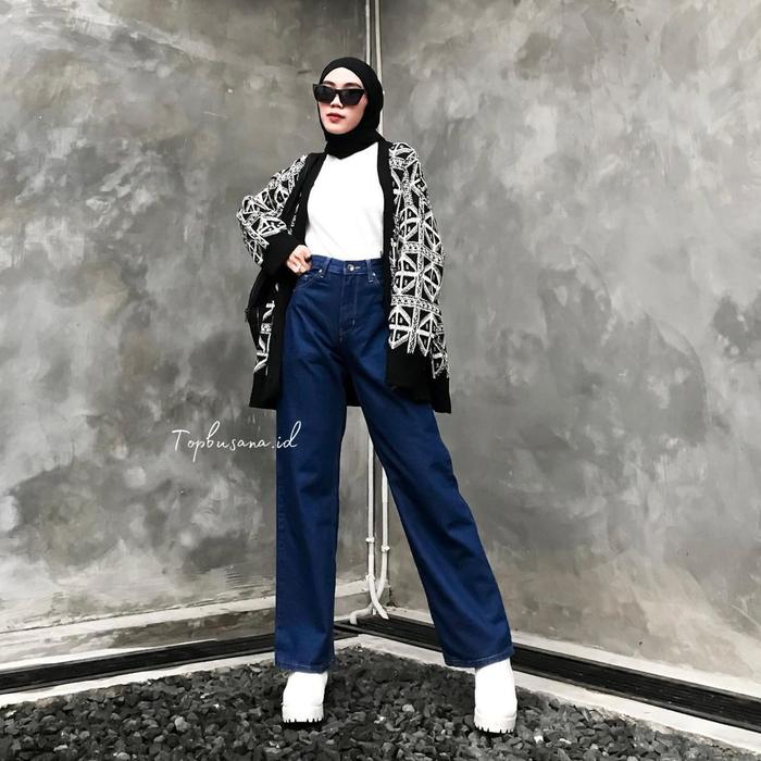 Gambar Celana jeans kulot wanita lipat bawah celana jeans panjang wanita - Navy, 27 dari Topbusana_NEW undefined Tokopedia