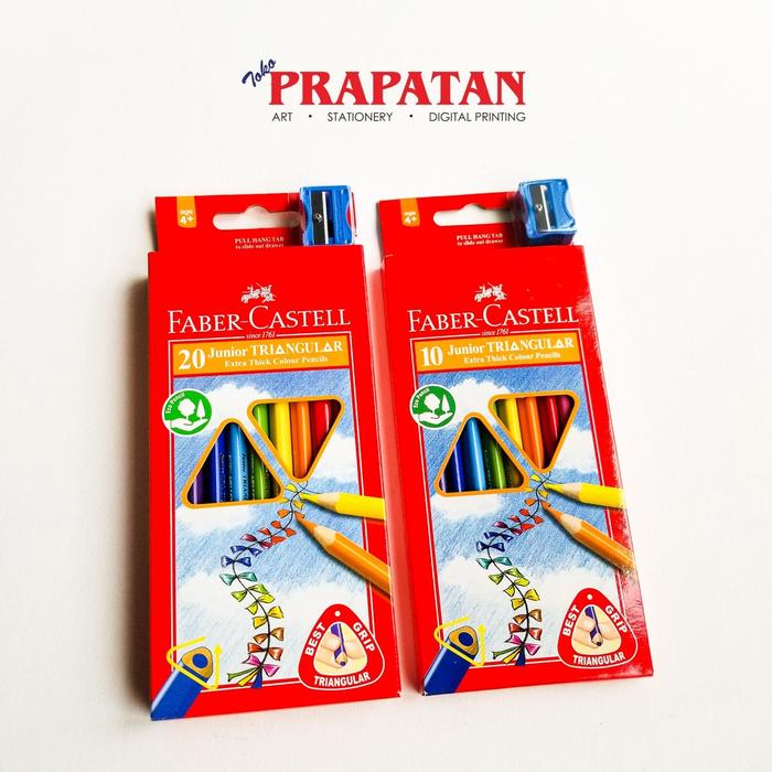 Gambar Faber Castell Junior Triangular Color Pencil 10/20 Warna - 10 Warna dari Toko Prapatan_NEW undefined Tokopedia