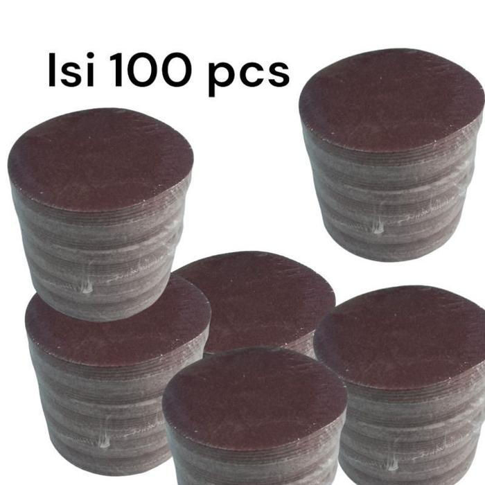 Gambar GF amplas bulat velcro 100 pcs 4" #60 #80 #100 #120 #150 #180 #240 #400 - 60 dari gaffiteknik undefined Tokopedia